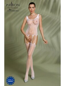Passion Biely Bodystocking ECO BS007