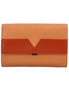 Dámska listová kabelka marhuľovo oranžová - DIANA & CO Klenorny oranžová