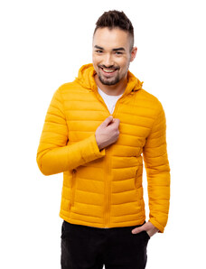 Mužská prešívaná bunda GLANO - žltá