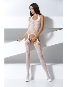 Passion Biely Bodystocking - BS059
