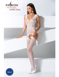 Passion Biely Bodystocking - BS062
