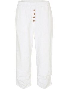 bonprix 7/8 nohavice s plátnom a pohodlným pásom, farba biela