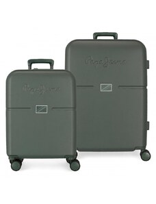 JOUMMA BAGS Sada luxusných ABS cestovných kufrov 70cm/55cm PEPE JEANS ACCENT Verde, 7699533