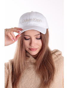 Calvin Klein Biela šiltovka CK Must Minimum Logo Cap