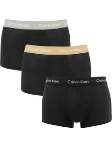 Calvin Klein 3 PACK PÁNSKE BOXERKY ČIERNA - COTTON STRETCH XL