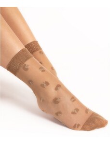 Dámske silonkové ponožky FiORE Pop In 15 DEN UNI, Light natural/ lurex