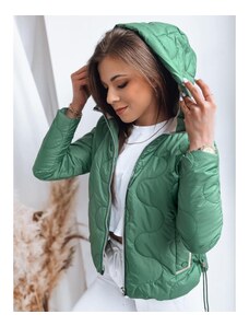 Dstreet Dámska prešívaná zelená bunda s kapucňou