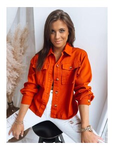 Dstreet Košeľová dámska bunda oranžovej farby