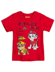 Chlapčenské tričko PAW PATROL FAVOURITE THINGS červené