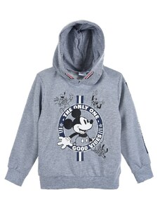 DISNEY Mickey Mouse svetlo šedá chlapčenská mikina s kapucňou