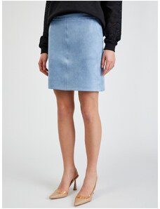 Orsay Light blue skirt for women in suede finish - Ladies