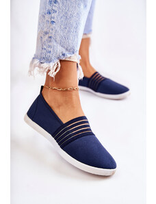Kesi Women's Fabric Sneakers Slip-On navy blue Lilis