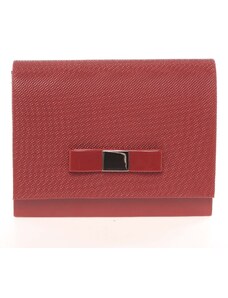 Luxusná dámska listová kabelka červená so vzorom lesklá - Delami Chicago Fresno červená