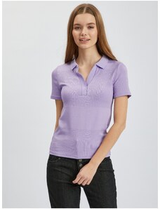 Orsay Light Purple Womens Knitted Polo T-Shirt - Women