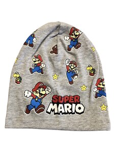 Detská čiapka Mario Bros - sivá