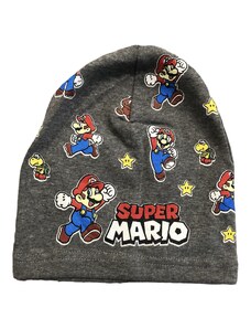 Detská čiapka Mario Bros - tmavá sivá