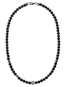 Manoki Korálkový náhrdelník Domenico - 6 mm Onyx