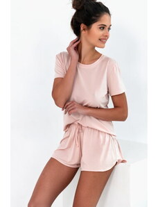 Sensis Luxusné dámske pyžamo krátke Linsey, Farba svetloružová