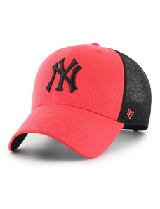 47 Brand Červená šiltovka New York Yankees s čiernou sieťkou