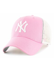 47 Brand Ružová šiltovka New York Yankees s bielou sieťkou