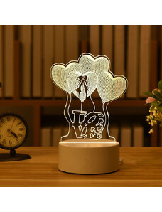 BudNej Lampa s 3D ilúziou LÁSKA MN9706