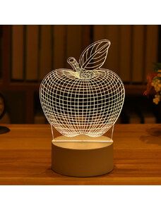 BudNej Lampa s 3D ilúziou JABLKO MN9717