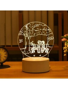 BudNej Lampa s 3D ilúziou ZAMILOVANÝ PAR MN9718