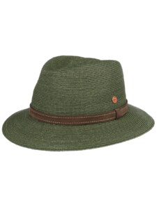 Luxusný nekrčivý zelený klobúk Fedora - ručne šitý, UV faktor 80 - Mayser Mathis
