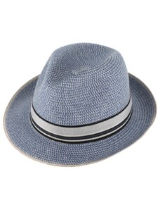 Fiebig - Headwear since 1903 Letné modrý fedora klobúk od Fiebig - Traveller Melange