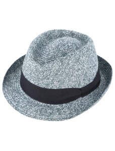 Fiebig - Headwear since 1903 Letný modrý klobúk Trilby od Fiebig - Trilby Melange