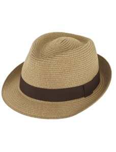 Fiebig - Headwear since 1903 Nekrčivý béžový letný klobúk Trilby od Fiebig