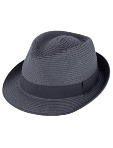 Fiebig - Headwear since 1903 Nekrčivý modrý letný klobúk Trilby od Fiebig