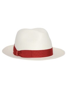 Panamský klobúk - stredná krempa od Borsalino - Medium-brimmed Fine Panama - červená stuha