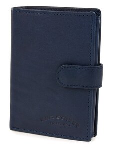 Pánska kožená peňaženka Bag Street tmavo modrá s vonkajším zapínaním