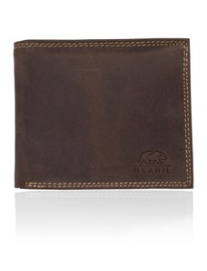 Pánska kožená peňaženka v hnedej farbe - B