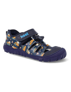 Barefoot sandále Koel - Madison Print Blue vegan modré