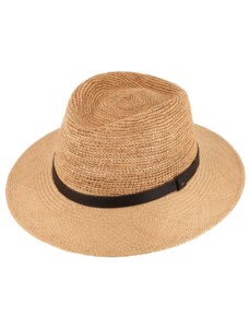 Fiebig - Headwear since 1903 Letný slamený klobúk Fedora - ručne pletený - Ekvádorská panama - Traveller "Crochet"