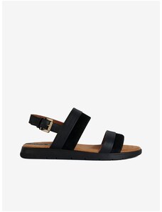 Black Women's Sandals with Leather Details Geox - Women