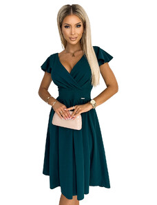 Dress with neckline and short sleeves Numoco
