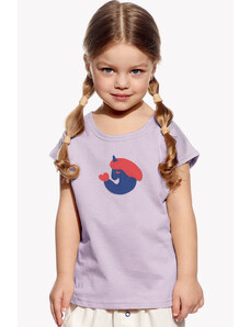 Piskacie Dievčenské tričko zamilovaný jednorožec, farba orgovánová, veľkosť 86