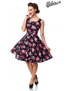 Romantické kvetinové retro šaty s áčkovou sukňou Belsira 50310
