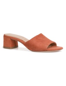 Dámské pantofle z broušené kůže Tamaris 1-1-27204-28 oranžová
