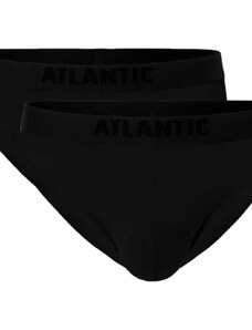 Atlantic Pánske slipy 2 pack 016 black 2 pack
