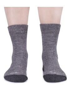 Vlnka Ovčie ponožky Merino so zdravotným lemom 3 páry tmavo sivá