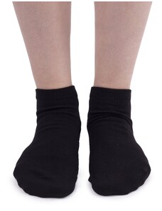 Vlnka Bavlnené ponožky členkové čierna