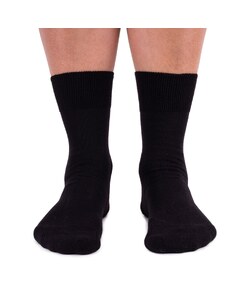 Vlnka Bavlnené ponožky s mäkkým došľapom čierna