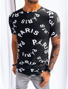 Buďchlap Čierne tričko s nápisom Paris