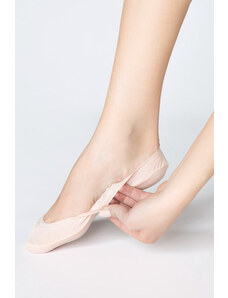 Marilyn Svetlobéžové balerínkové ponožky so silikónovým pásikom Bamboo D66