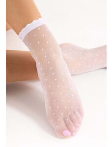 Fiore Biele silonkové ponožky Bella 20 DEN