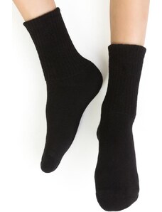 STEVEN Čierne teplé ponožky pre deti Art. 020 DC041, BLACK